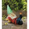 Summerfield Terrace Lazy Gnome Solar Statue