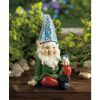 Summerfield Terrace Cheery Gnome Solar Garden Statue