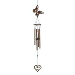 Summerfield Terrace Butterfly & Heart Wind Chime