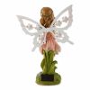 Summerfield Terrace Pink Fairy Solar Garden Statue