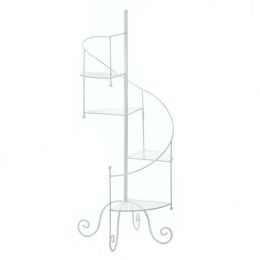 Summerfield Terrace White Spiral Showcase Plant Stand