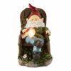 Summerfield Terrace Solar Red Bird Rocking Chair Gnome