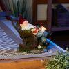 Summerfield Terrace Solar Red Bird Rocking Chair Gnome