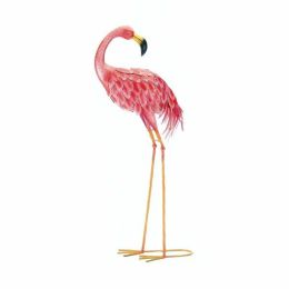 Summerfield Terrace Bright Standing Flamingo Looking Back