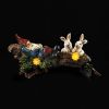 Summerfield Terrace Sleeping Gnome Bunnies Solar Statue