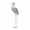 Summerfield Terrace Galvanized Flamingo Statue
