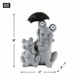 Summerfield Terrace Frogs Under Umbrella Solar Decoration