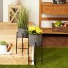 Accent Plus Deco Waves Bucket Plant Stand Set