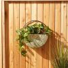 Accent Plus Round Galvanized Wall Planter