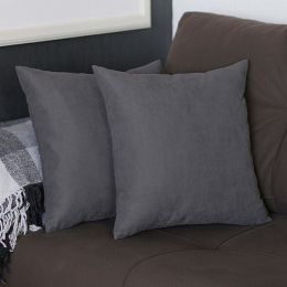 Farmhouse Square and Lumbar Solid Color Throw Pillows Set of 2