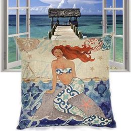Moods of A Mermaid Cushion Covers (Pack of 1)