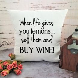 Funny Wine Pillow Cover (Pack of 1)