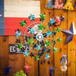 Solar Star Garden Stake Wind Spinner (Pack of 1)