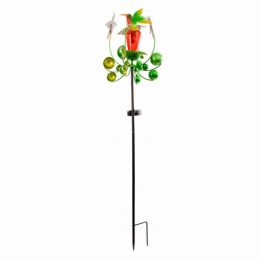 Solar Hummingbird and Butterfly Wind Spinner (Pack of 1)