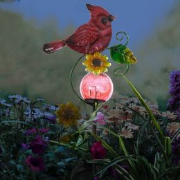 Solar Cardinal and Blue Jay Garden Stake (Pack of 1)