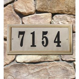 Chesterfield Rectangle Crushed Stone Address Plaque (Pack of 1)