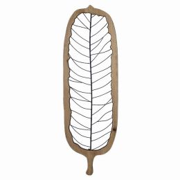 Tropical Metal and Wood Leaf Botanical Wall Decor (Pack of 1)