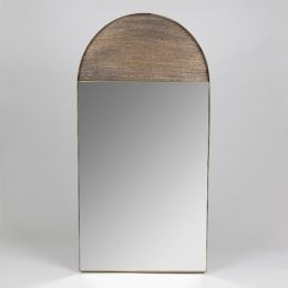 Mango Wood & Iron Arch Mirror (Pack of 1)