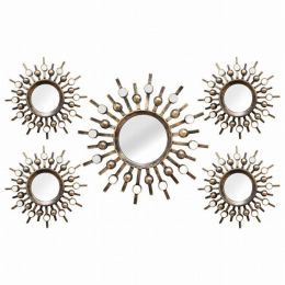 Set of 5 Burst Wall Mirrors