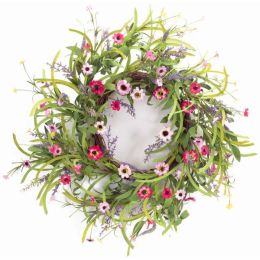 Wild Flower Bloom Wreath 32"D Paper/Foam (Pack of 1)