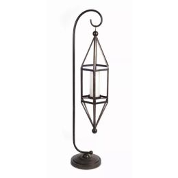 Hanging Lantern with Stand 45.5"H Metal (Pack of 1)