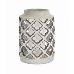 Candle Holder 12.25"H Cement (Pack of 1)