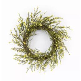 Mini Floral Wreath 18"D Plastic/Polyfoam (Pack of 1)
