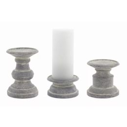 Candle Holder (Set of 6) 3.5"H, 6.25"H, 8.5"H Terra Cotta