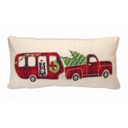 Truck and Camper Pillow 22"L x 9"H Cotton (Pack of 1)