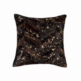 18" x 18" x 5" Chocolate & Gold - Pillow (Pack of 1)