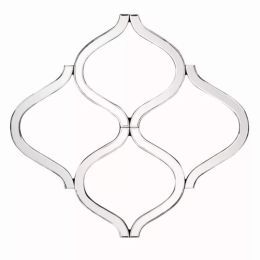 Interlocking Mirrored Curved Shapes with Beveled Edge (Pack of 1)