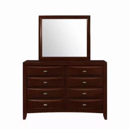 New Merlot Mirror with Rectangular Sleek Wood Trim (Pack of 1)