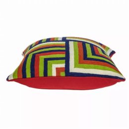 20" x 7" x 20" Handmade Multicolored Cotton Pillow Cover With Down Insert (Pack of 1)