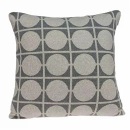 20" x 7" x 20" Transitional Tan & Grey Pillow Cover With Poly Insert (Pack of 1)