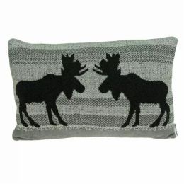24" x 5" x 16" Lodge Gray Pillow Cover With Down Insert (Pack of 1)