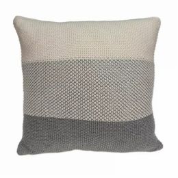 20" x 7" x 20" Transitional Tan Cotton Pillow Cover With Poly Insert (Pack of 1)