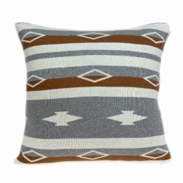 20" x 7" x 20" Southwest Tan Cotton Pillow Cover With Poly Insert (Pack of 1)