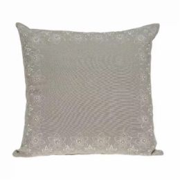 20" x 0.5" x 20" Elegant Transitional Beige Accent Pillow Cover (Pack of 1)