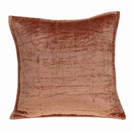 20" x 7" x 20" Transitional Orange Solid Quilted Pillow Cover With Poly Insert (Pack of 1)