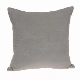 20" x 0.5" x 20" Transitional Gray Solid Pillow Cover (Pack of 1)