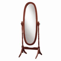 20" x 23" 59" Walnut Oval Wood Frame  Mirror (Pack of 1)