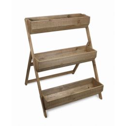 3 Tier Wooden Shelves Storage Plant Stand (Pack of 1)