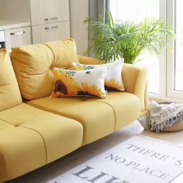 Set of 2 Sunflower and Bumble Bee Lumbar Pillow Covers