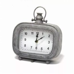 Distressed Arabic Metal Table Clock (Pack of 1)
