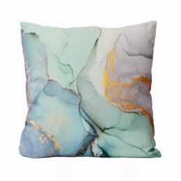 Pastel Watercolor Marble Cotton Square Throw Pillow (Pack of 1)