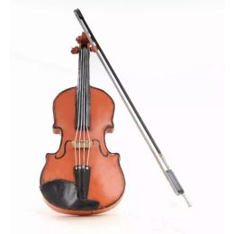 Vintage Look Orange Violin Sculpture (Pack of 1)