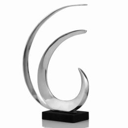 Buffed and Black Wave Sculpture (Pack of 1)