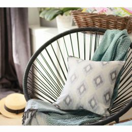 17"x 17" Grey Jacquard Chic decorative Throw Pillow Cover (Pack of 1)