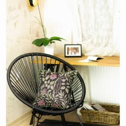 17"x 17" Jacquard Artistic Leaf decorative Throw Pillow Cover (Pack of 1)