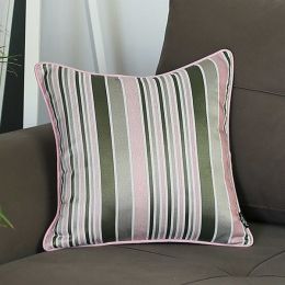 17"x 17" Jacquard Stripe Mood decorative Throw Pillow Cover (Pack of 1)